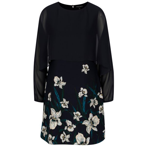 Rochie bleumarin cu print floral Dorothy Perkins