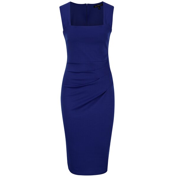 Rochie bodycon albastra cu decolteu patrat - Scarlett B