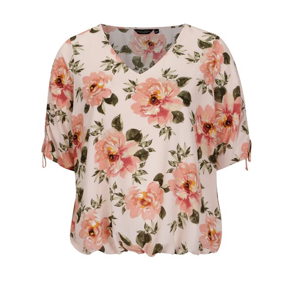 Bluza roz pal cu print floral Dorothy Perkins Curve