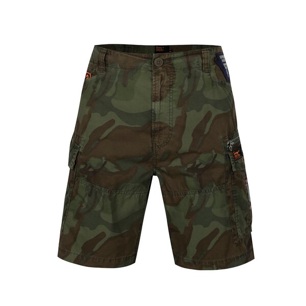 Pantaloni cargo scurti cu print camuflaj pentru barbati - Superdry