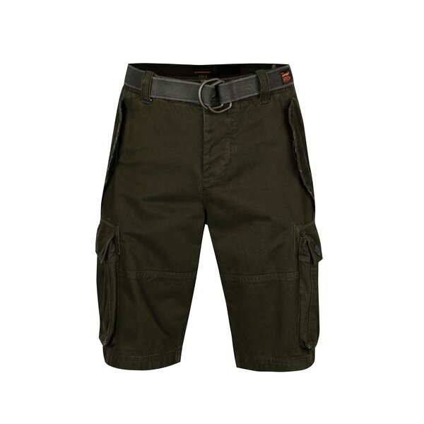 Pantaloni cargo scurti verde inchis pentru barbati - Superdry
