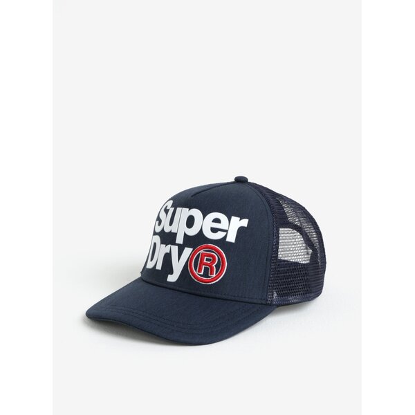 Sapca bleumarin cu print si plasa pentru barbati Superdry