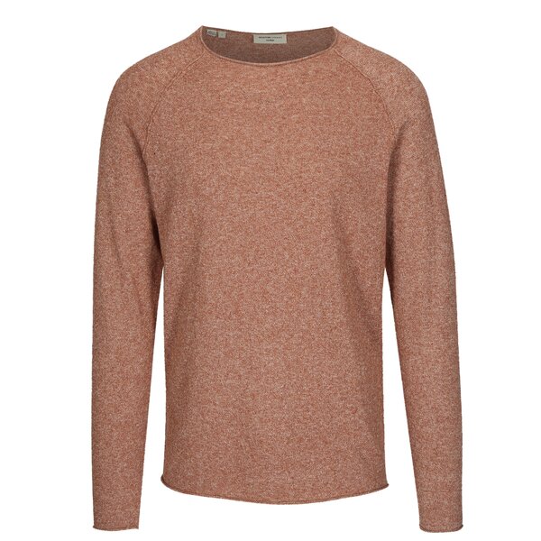 Pulover subtire caramiziu cu amestec de in - Selected Homme Clash