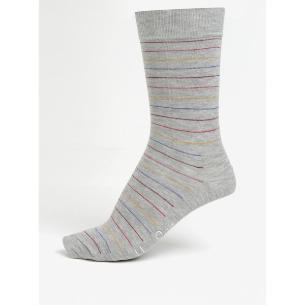 Sosete gri unisex cu model - Happy Socks Thin Stripe