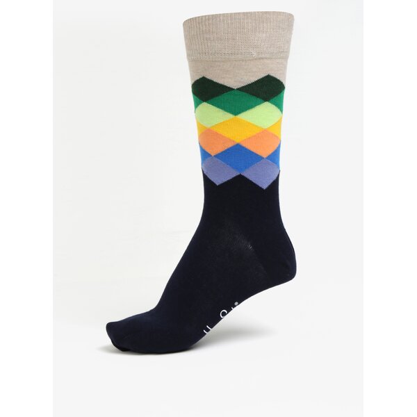 Sosete multicolore cu model pentru barbati - Happy Socks Faded Diamond