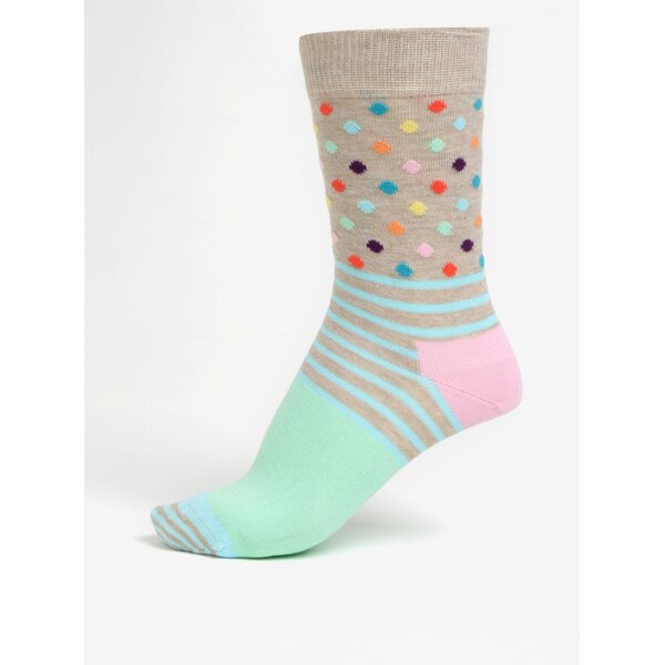 Sosete multicolore cu model pentru femei - Happy Socks Stripes Dots