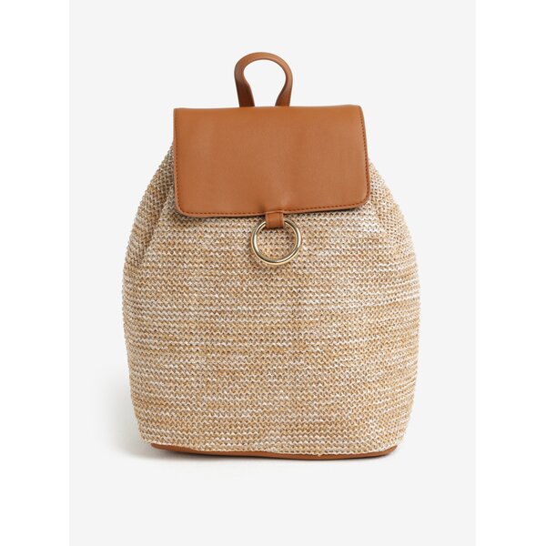 Rucsac elegant maro deschis Pieces Lana