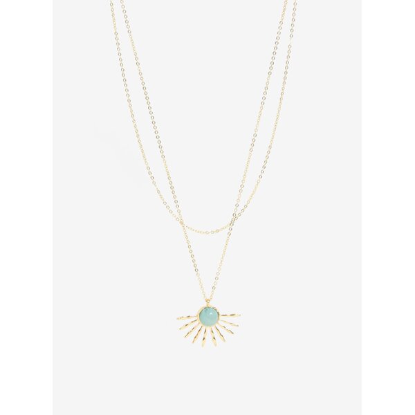 Colier auriu cu pandantiv floare - Pieces Gaia