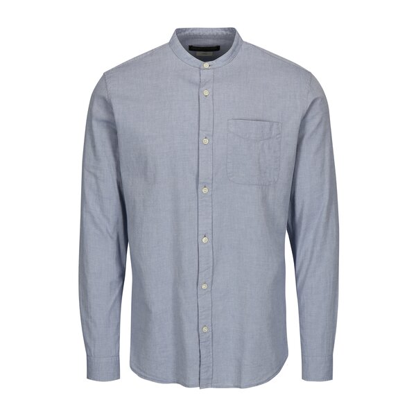 Camasa slim fit bleu cu guler tunica - Jack & Jones Kevin