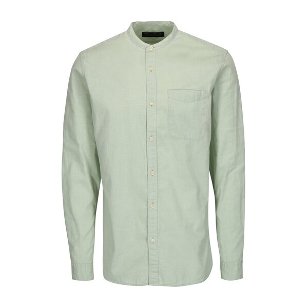 Camasa slim fit verde deschis cu guler tunica - Jack & Jones Kevin