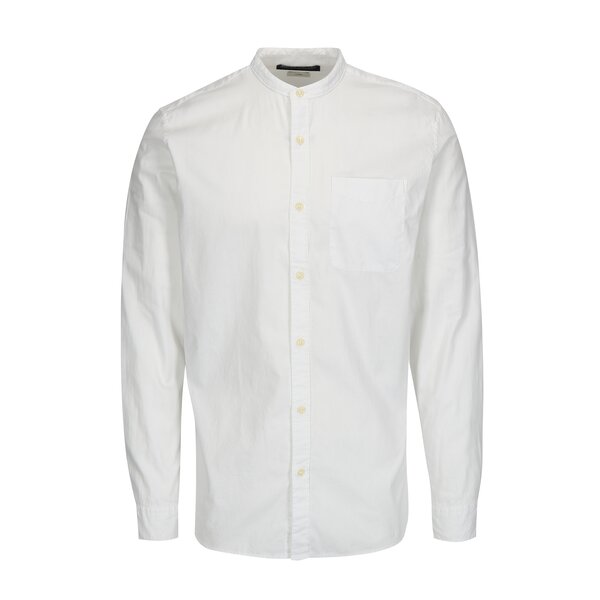 Camasa slim fit alba cu guler tunica - Jack & Jones Kevin