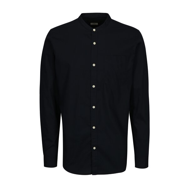 Camasa slim fit bleumarin cu guler tunica - Jack & Jones Kevin