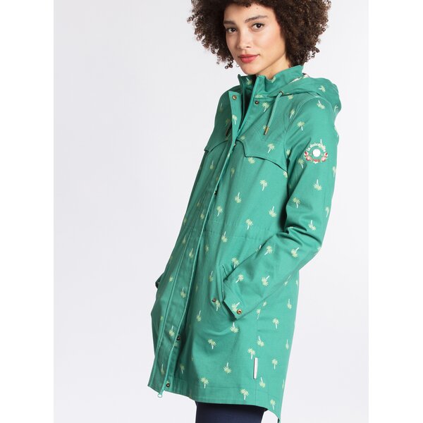 Jacheta parka subtire verde cu imprimeu - Blutsgeschwister