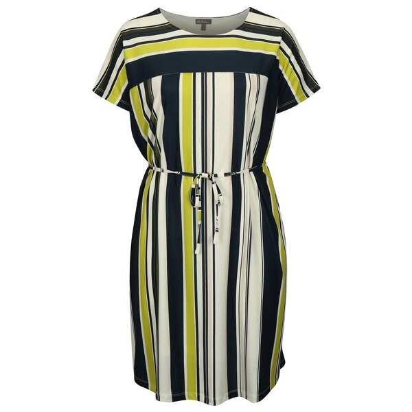 Rochie crem&bleumarin in dungi Ulla Popken
