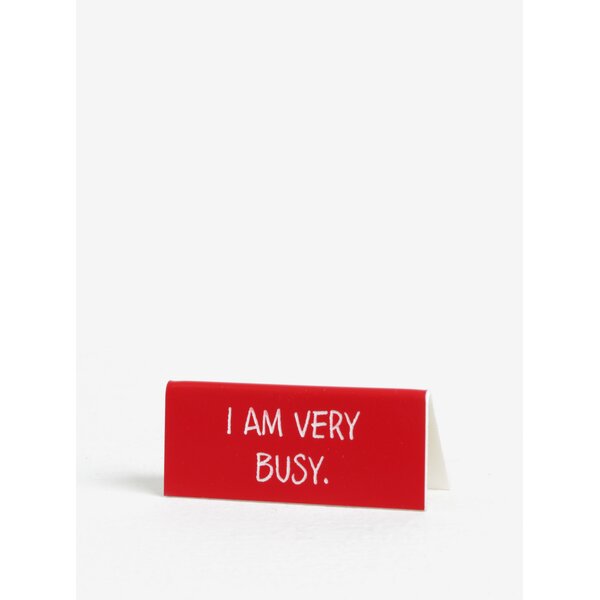 Placuta rosie din plastic cu mesaj - CGB