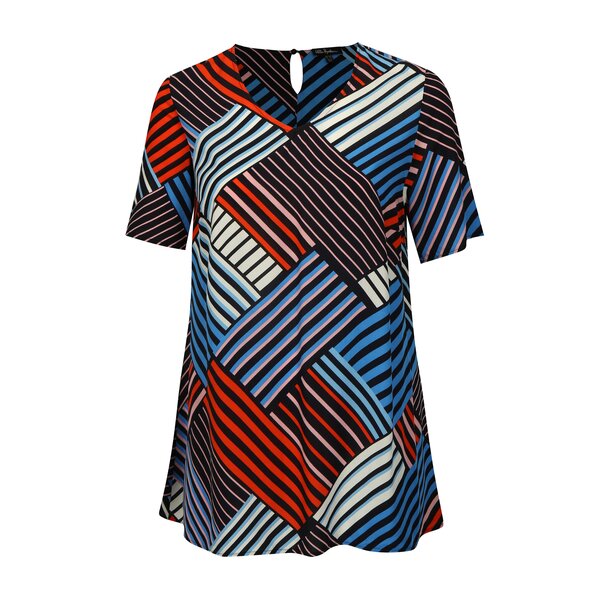 Bluza rosu&albastru in dungi Ulla Popken