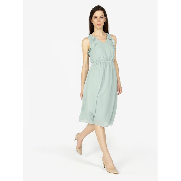 Rochie verde menta cu volane - VERO MODA Iris