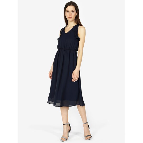 Rochie bleumarin cu volane - VERO MODA Iris