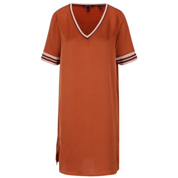 Rochie tricou oranj cu decolteu anchior - Scotch & Soda