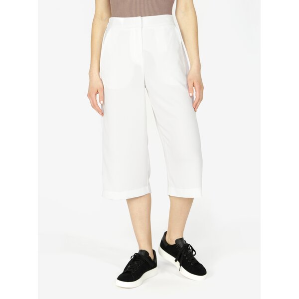 Pantaloni culottes crem cu talie inalta - VERO MODA Isabel
