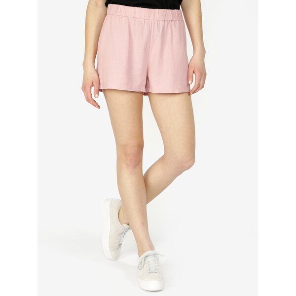Pantaloni roz deschis cu adaos de in - VERO MODA Asta