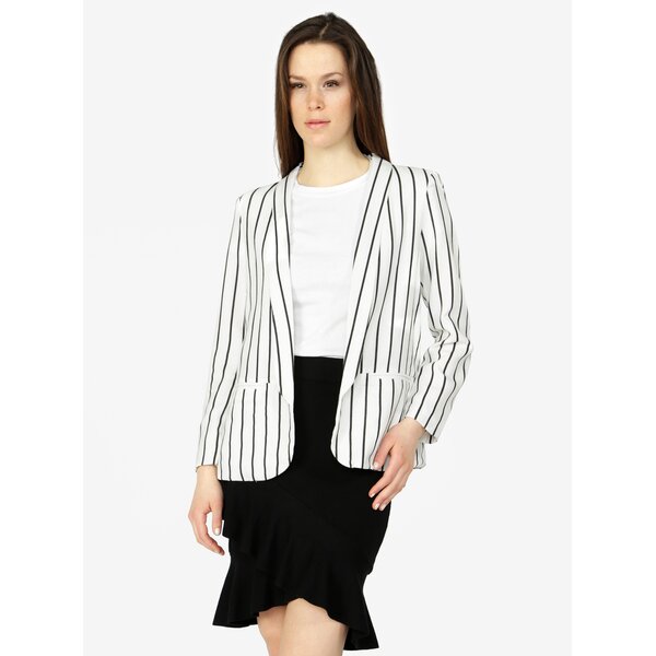 Sacou crem in dungi cu adaos de in - VERO MODA Asta