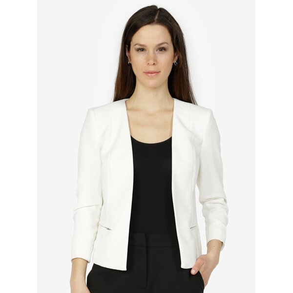 Sacou crem cu dungi in relief - VERO MODA Rita