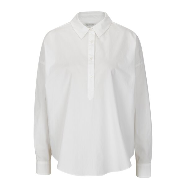 Camasa alba oversized cu maneci 3/4 din bumbac - Scotch & Soda