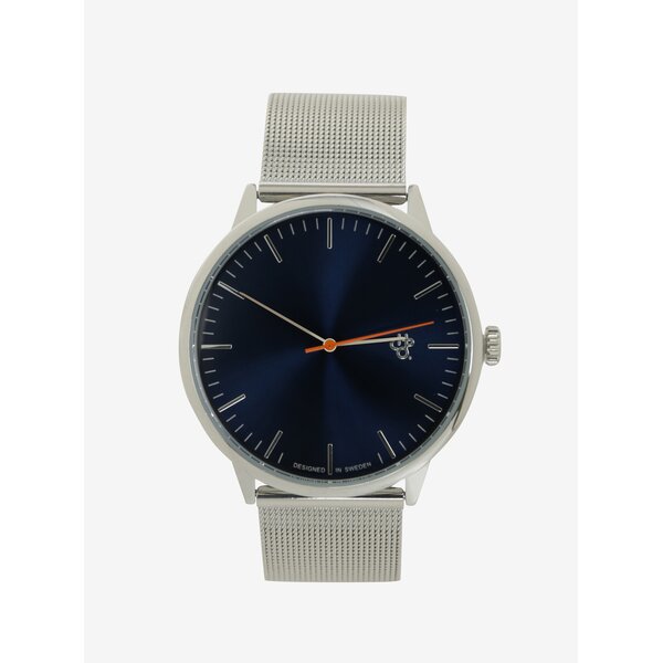 Ceas unisex argintiu CHPO Nando Navy Silver