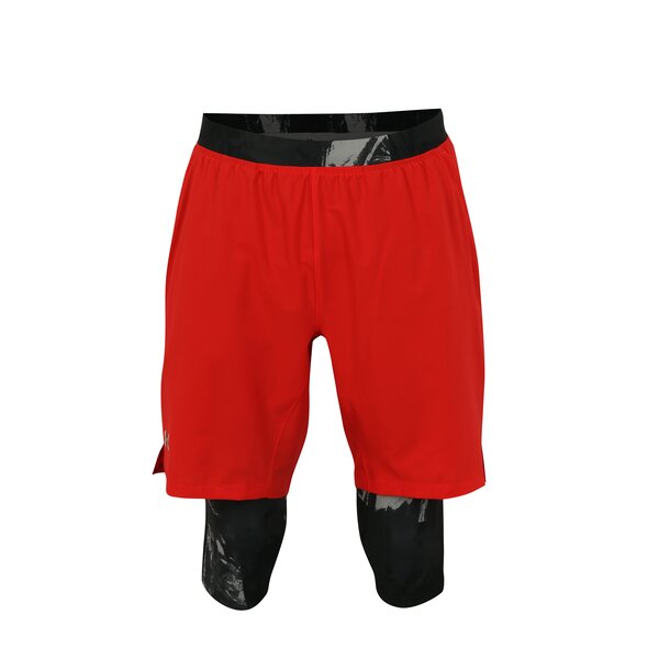 Pantaloni scurti sport rosii cu print abstract Under Armour Launch