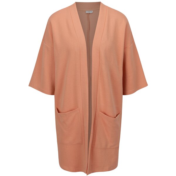 Cardigan roz piersica in dungi cu maneci 3/4 Jacqueline de Yong Boy