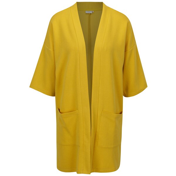 Cardigan galben in dungi cu maneci 3/4 Jacqueline de Yong Boy