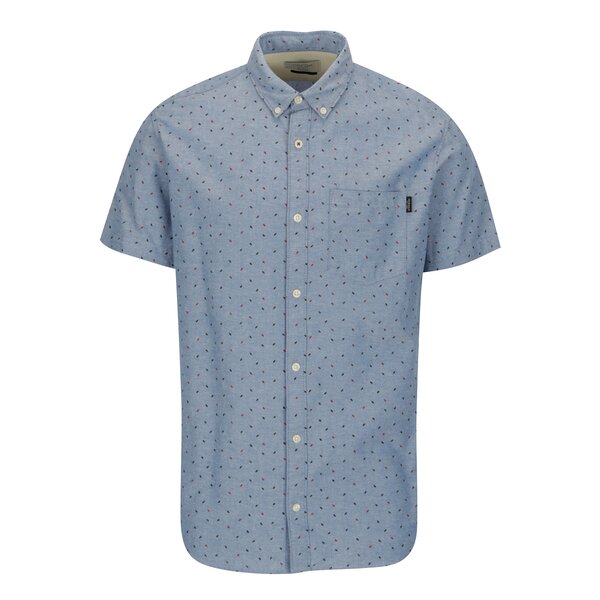 Camasa albastra cu guler button down si buzunar la piept - Jack & Jones Premium Murtough