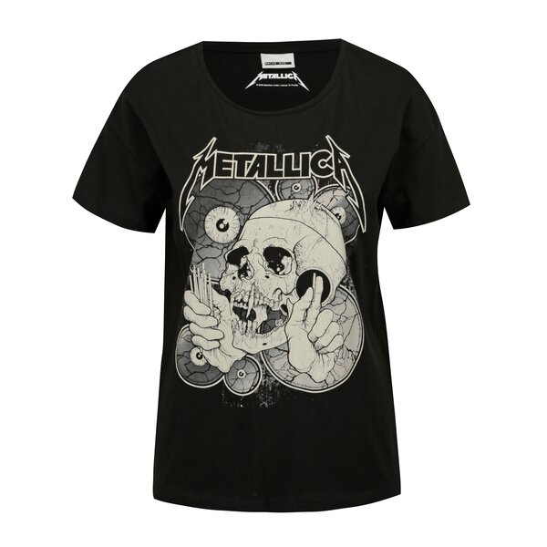 Tricou negru cu print rock Noisy May Metallica