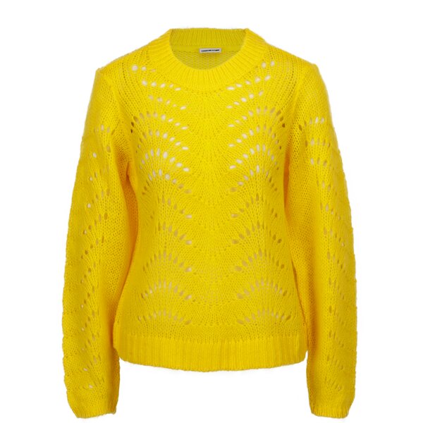 Pulover cropped galben din tricot - Noisy May Tabby