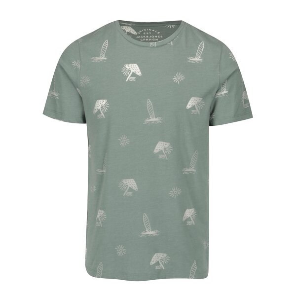 Tricou verde cu print - Jack & Jones Premium Jorseal Tee