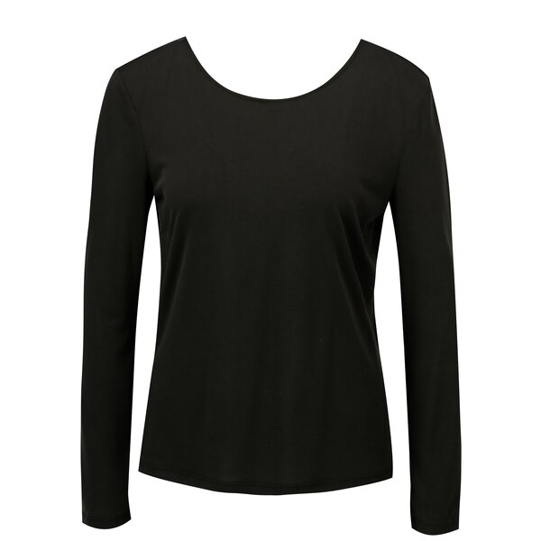 Bluza neagra cu decolteu amplu pe spate - VILA Nelius