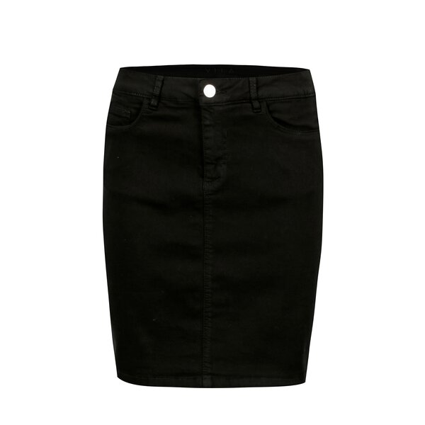 Fusta neagra din denim cu buzunare - VILA Amy