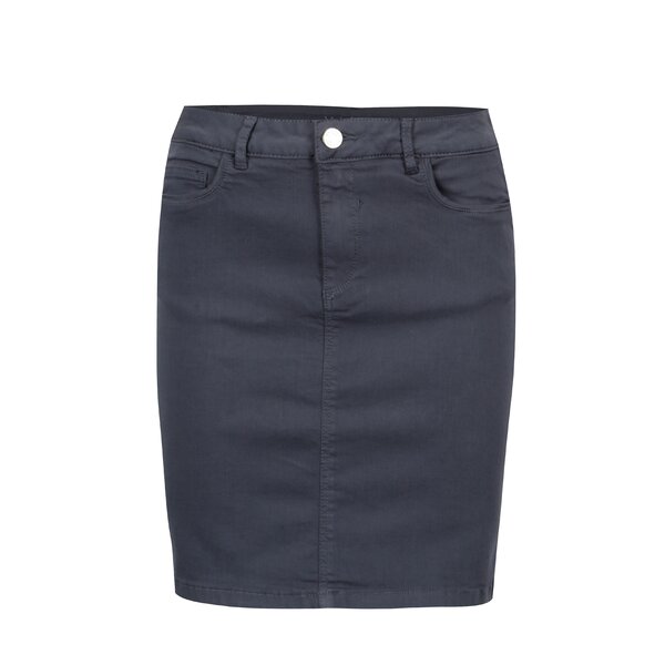 Fusta gri din denim cu buzunare - VILA Amy