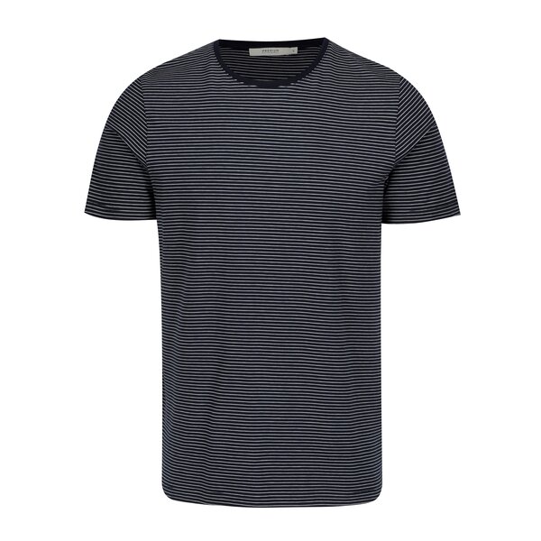 Tricou bleumarin cu dungi din bumbac pima- Jack & Jones Premium Henry