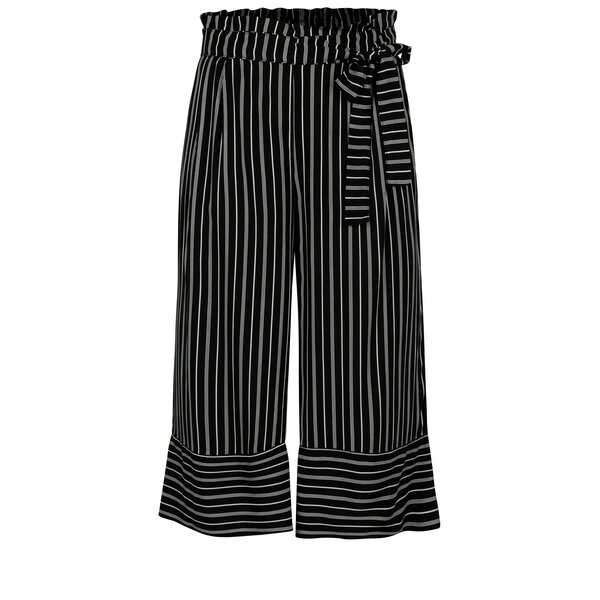 Pantaloni culottes negru&alb in dungi Jacqueline de Yong Cilja