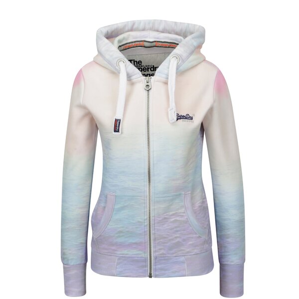 Hanorac roz deschis cu aspect ombré pentru femei - Superdry Orange label