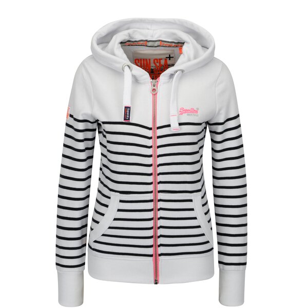 Hanorac alb in dungi pentru femei - Superdry Sun&Sea