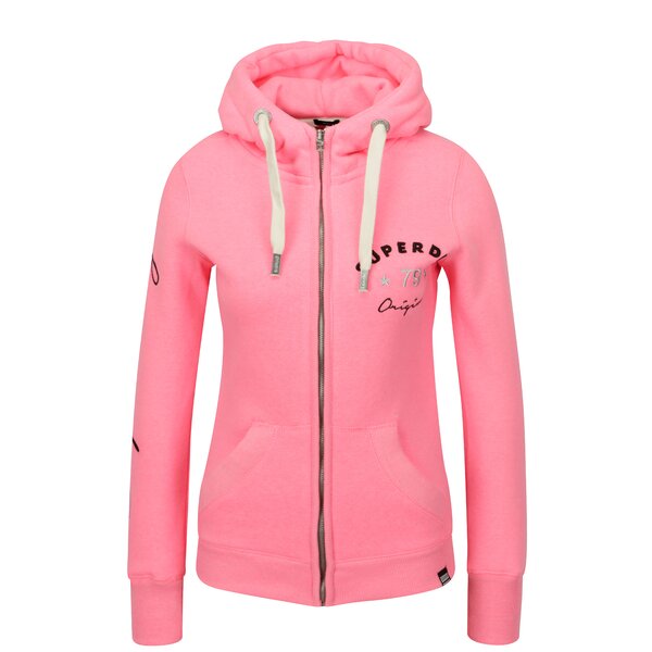 Hanorac roz pentru femei - Superdry Applique