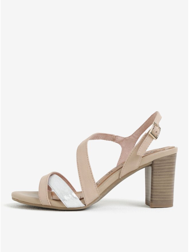 Sandale roz deschis din piele naturala - Tamaris