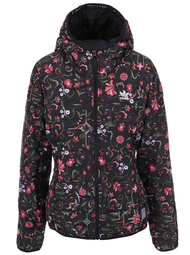 Jacheta De Dama Neagra Subtire Cu Imprimeu Colorat De La Adidas