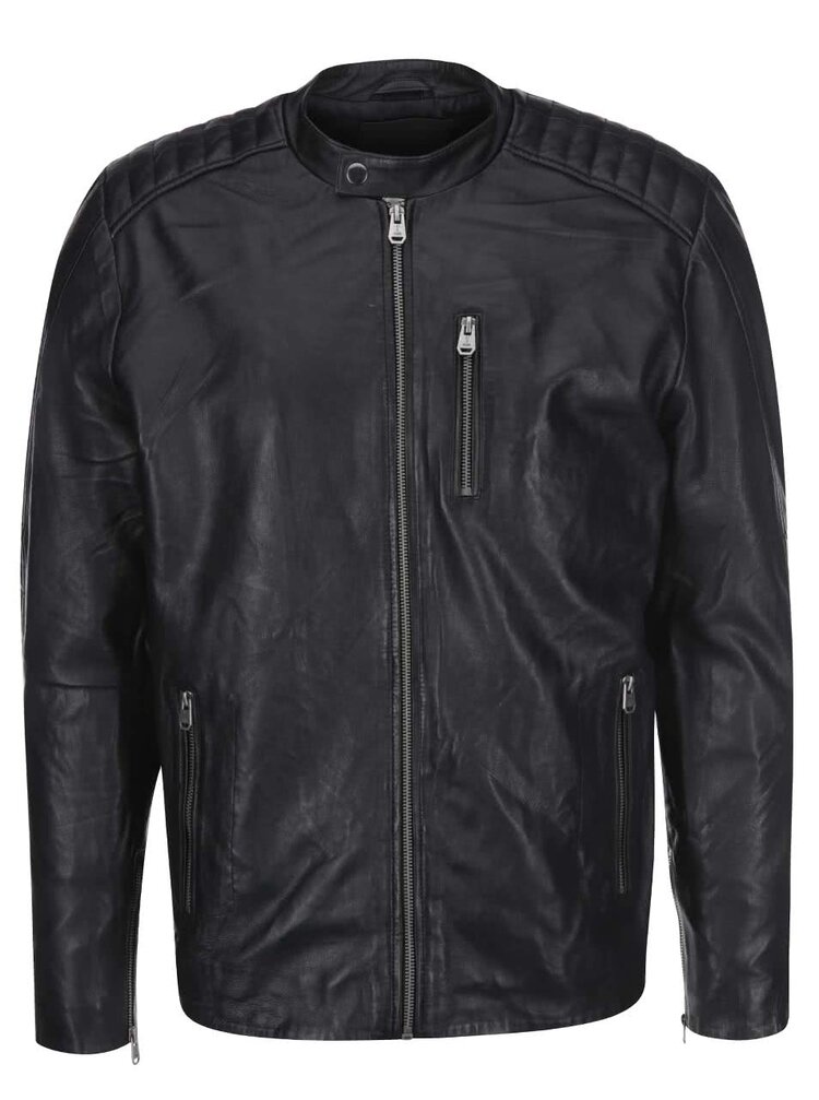 Jacheta Neagra Din Piele Jack Jones Leather 6 Zoot Ro