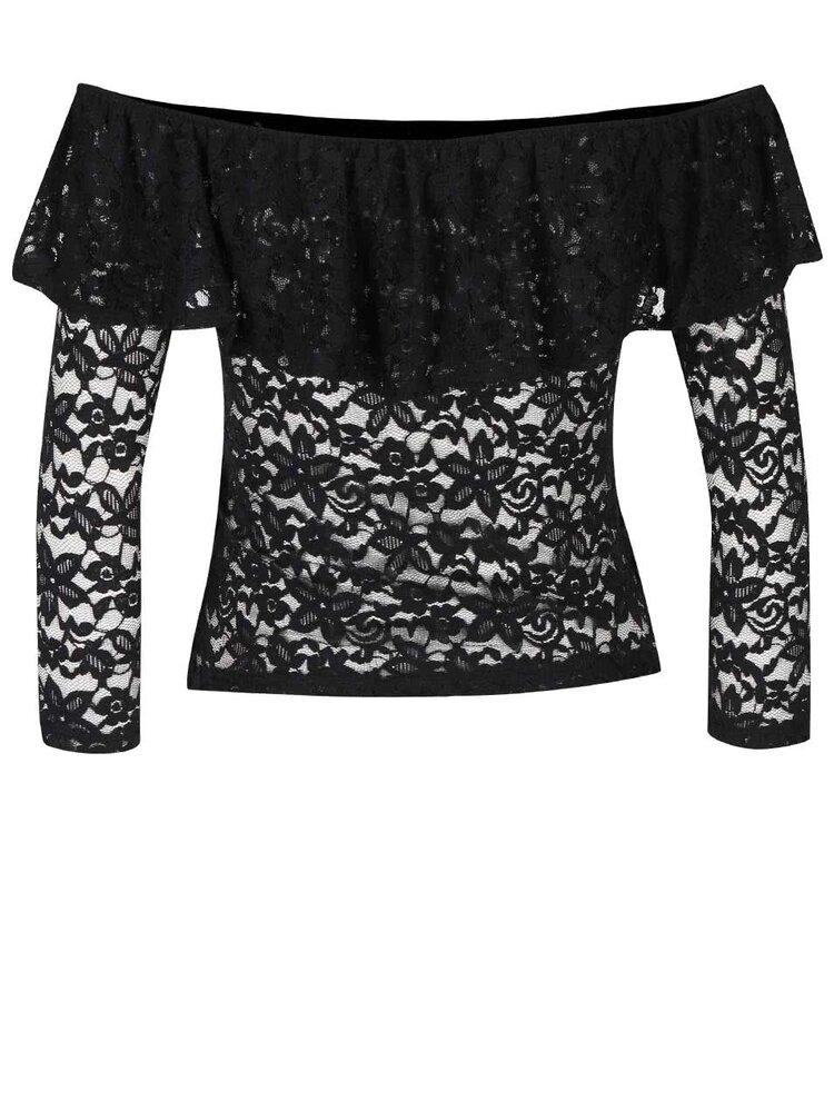 Bluza Din Dantela Haily S Camilla Cu Umeri Goi Neagra Zoot Ro