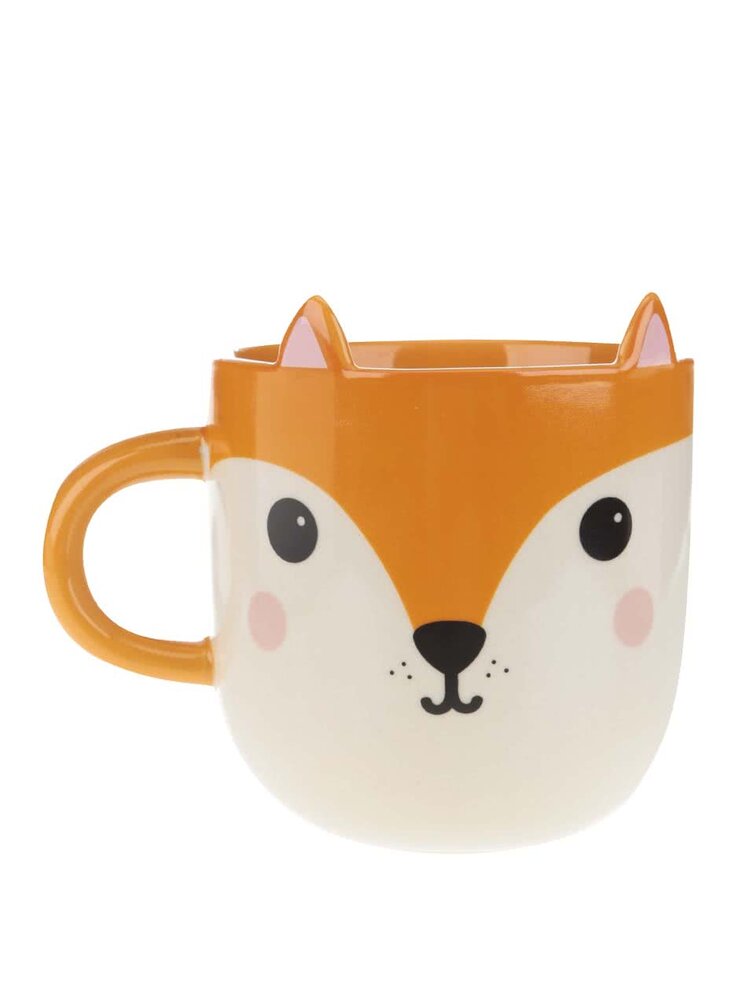 Kremovo Oranzovy Keramicky Hrnek S Liskou Sass Belle Hiro Fox