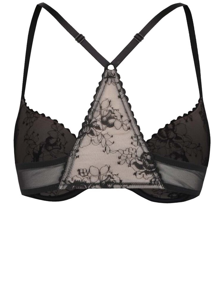 Sutien Push Up Nude Wonderbra Cu Dantela Neagra Zoot Ro